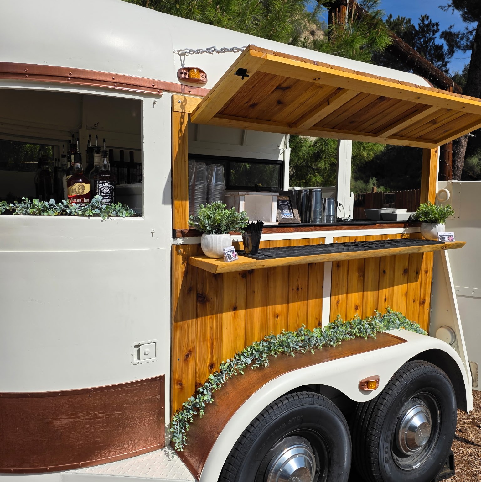 The Lucky Penny mobile bar close-up